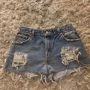 Vintage high waisted jean shorts